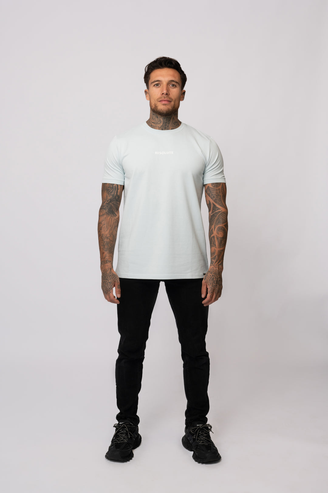 ICONIC CREST T-SHIRT | LIGHT BLUE / WHITE