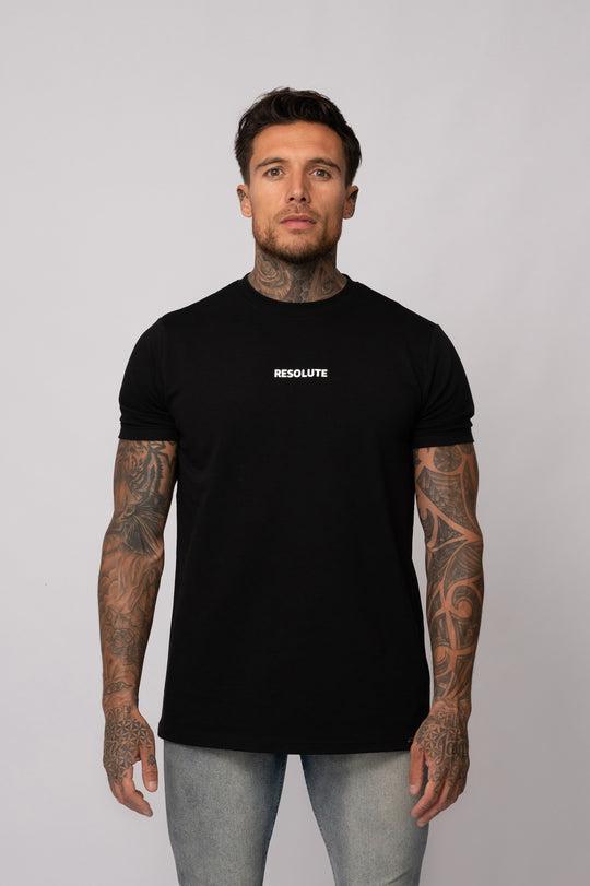 ICONIC CREST T-SHIRT | BLACK / WHITE