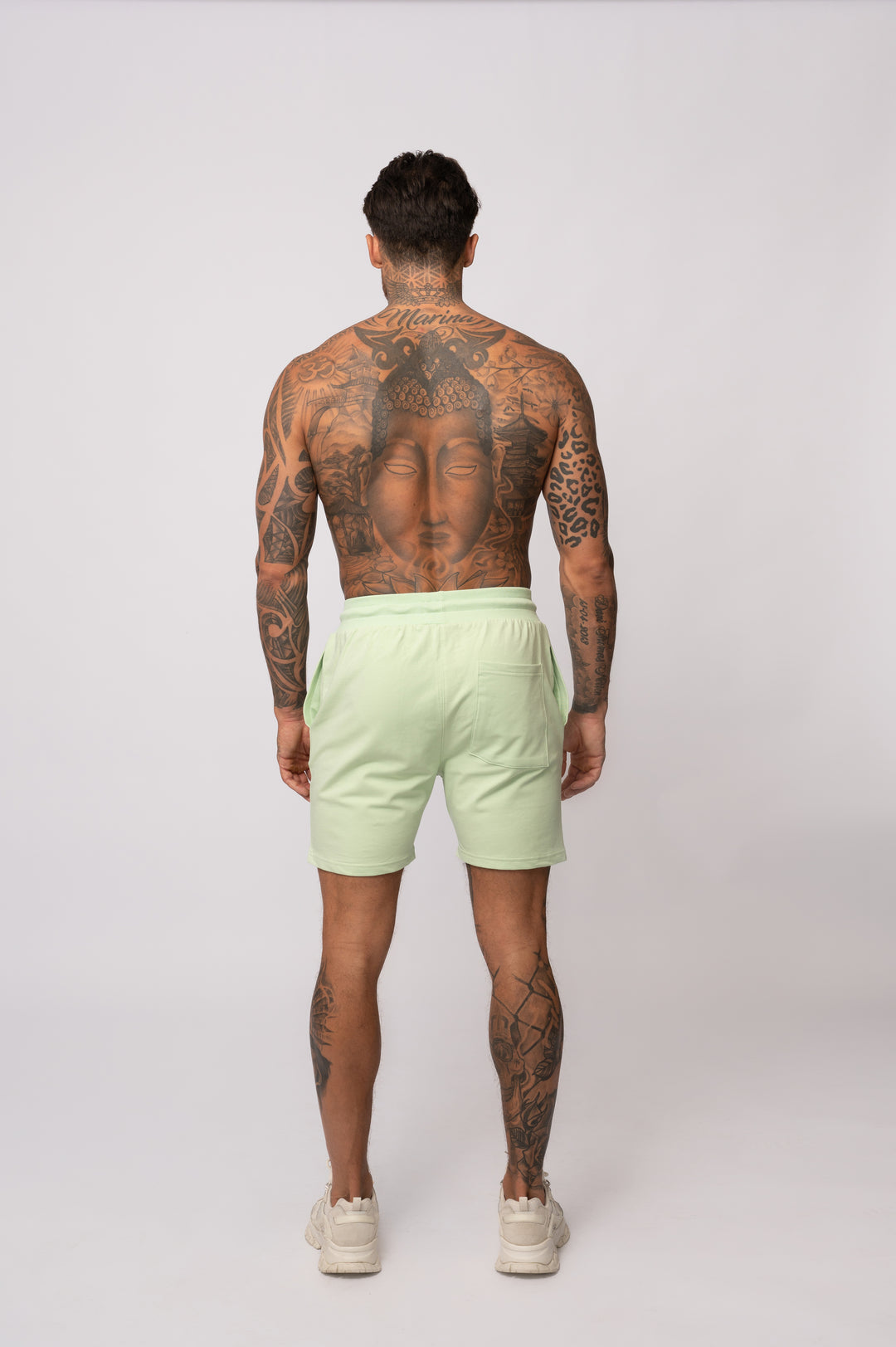 ICONIC CREST SHORTS | PASTEL GREEN / WHITE