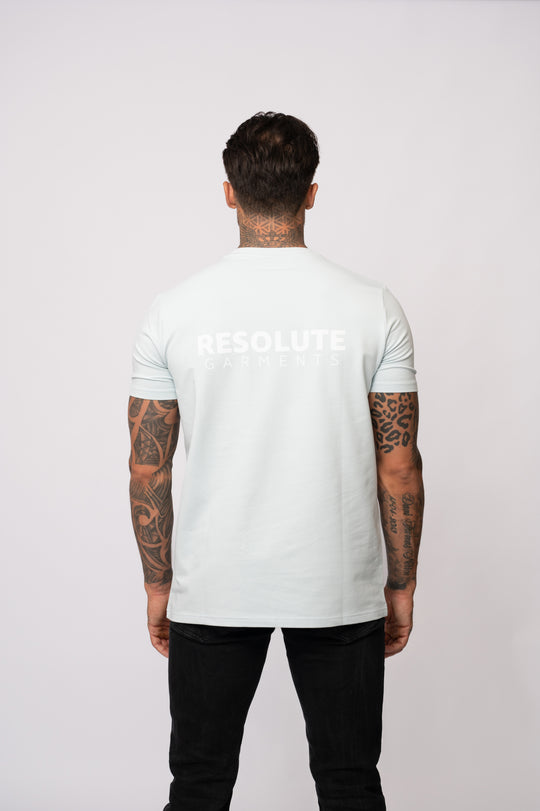 POCKET T-SHIRT | LIGHT BLUE / WHITE