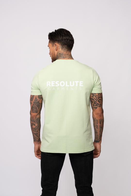 POCKET T-SHIRT | PASTEL GREEN / WHITE