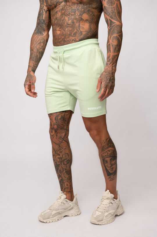 ICONIC CREST SHORTS | PASTEL GREEN / WHITE