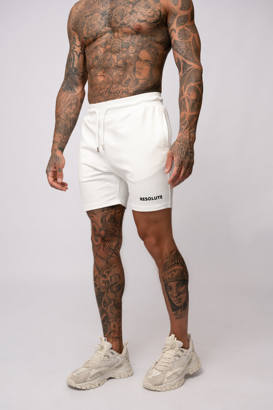 ICONIC CREST SHORTS | WHITE / BLACK